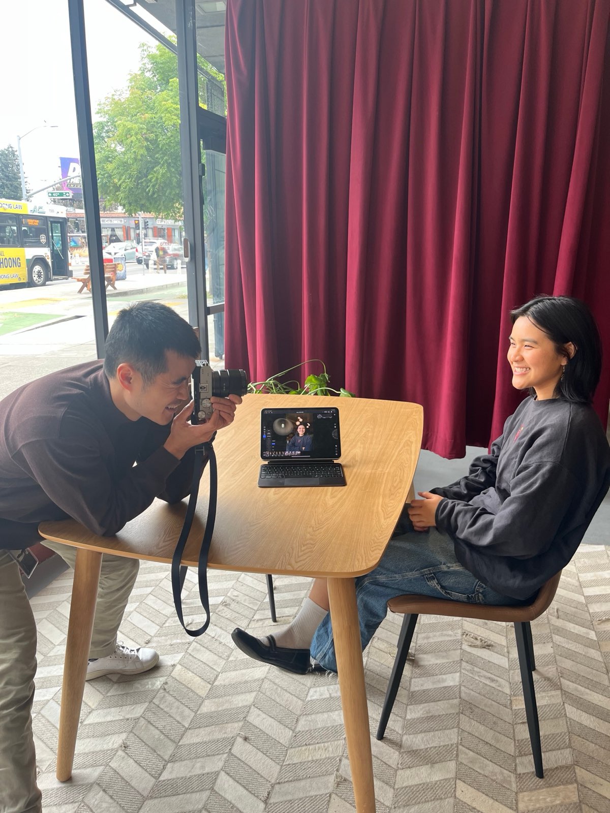 Live preview on iPad during photoshoot